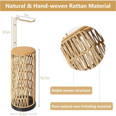 Stylish Freestanding Toilet Paper Holder with Storage for Bathroom