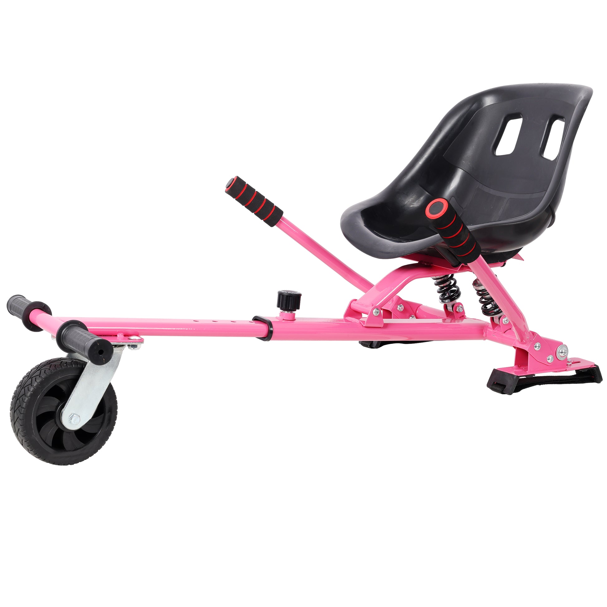 Hoverboard Seat Attachment Go-Kart,Fits 6.5" 8"10" Hoverboards, Heavy Duty Dual Shock Absorber,Sturdy Adjustable Off-Road Frame,Hover Cart for Family Fun,not include Hoverboard,Pink image 7