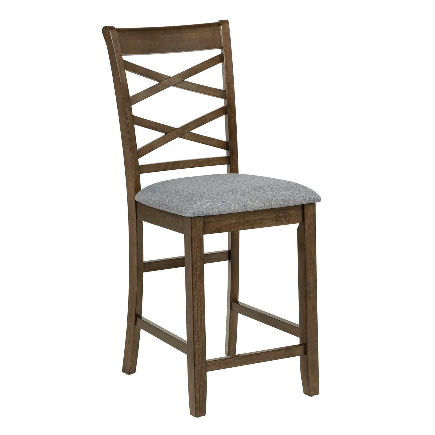 Dining Chairs Only, Wooden Counter Height Chairs Set of 4, Kitchen Chair with Padded Seat, Upholstered Counter Height Chair for Dining Room, Walnut image 9