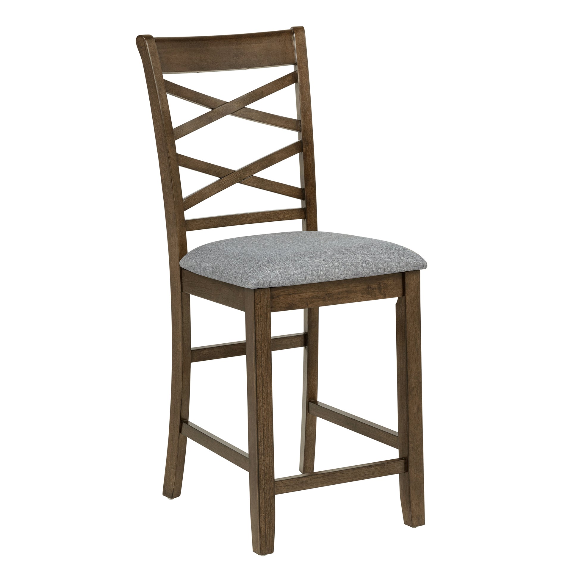 Dining Chairs Only, Wooden Counter Height Chairs Set of 4, Kitchen Chair with Padded Seat, Upholstered Counter Height Chair for Dining Room, Walnut image 9