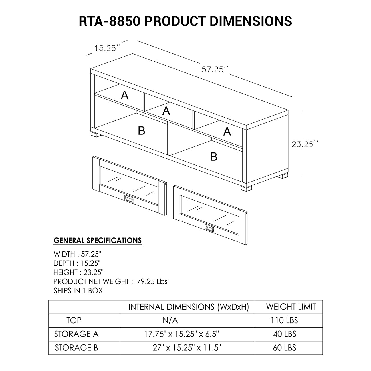 Durbin TV Stand for TVs up to 65in, Espresso image 4