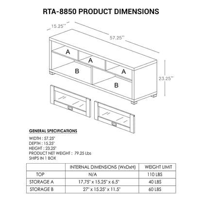 Durbin TV Stand for TVs up to 65in, Espresso image 4