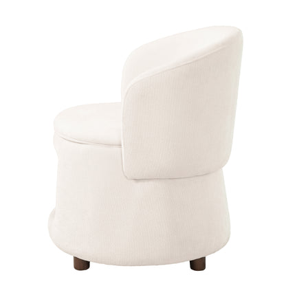 Beige Pet Friendly Chair with Hidden Pet Nook, Convertible Stool, Storage Seat, 220lbs Capacity, Acacia Wood Legs image 11