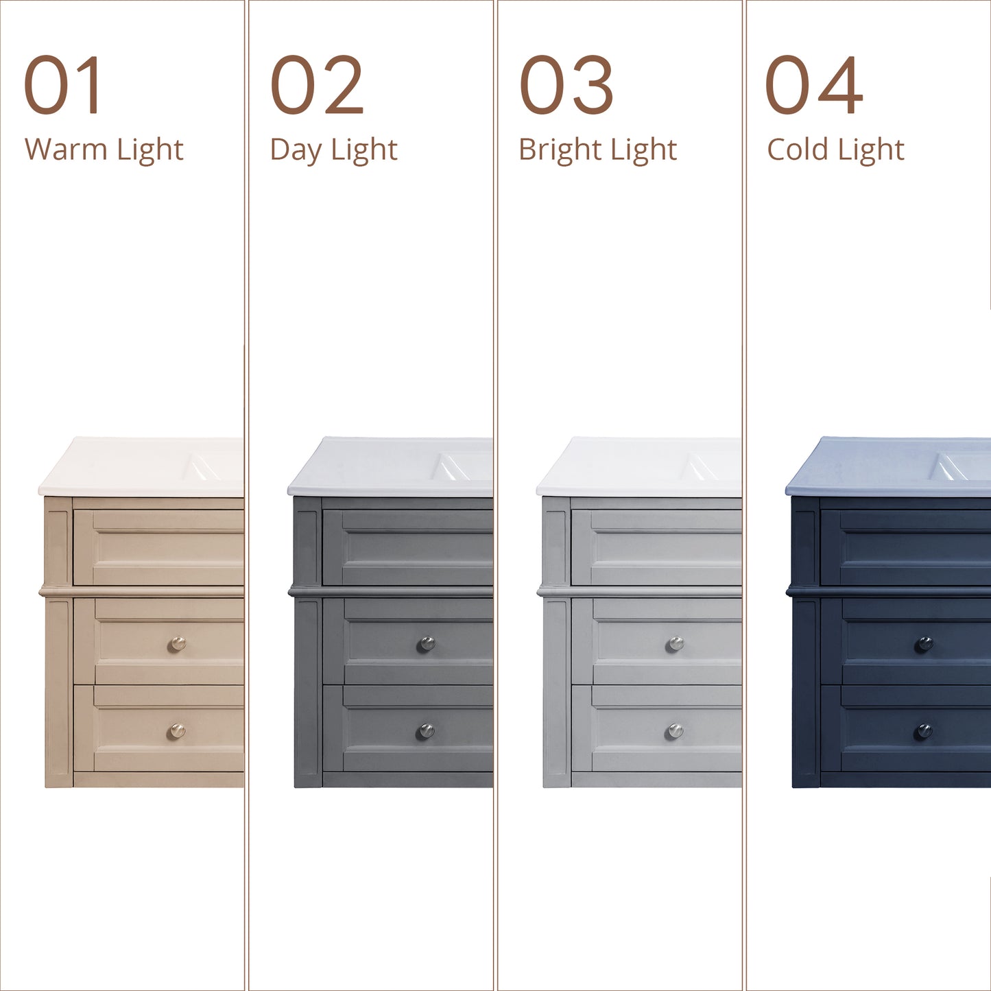 36'' Wall Mounted Bathroom Vanity, Floating Bathroom Storage Cabinet with 2 Drawers, 1 Tip-out Drawer, 3 Holes Single Ceramic Sink, Modern Cabinet. image 8