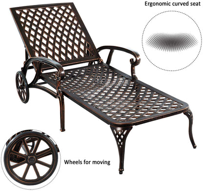 Aluminium Cast lounge chair 1pcs brown image 10
