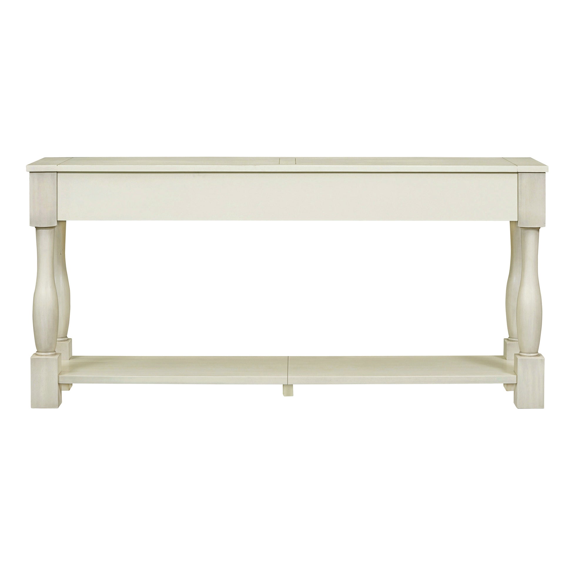 TREXM Console Table 63" Long Console Table with Drawers and Shelf for Entryway, Hallway, Living Room (Antique White, OLD SKU: WF314993AAK) image 7
