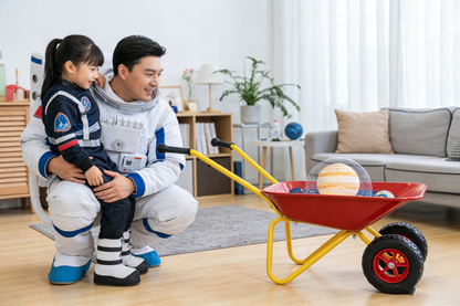 Children's metal trolley, Load-bearing capacity: 33LBS,children's heavy vehicle, metal structure two-wheeled trolley, steel pallet, can be used in gardens, loading leaves, soil, sand, etc. (red) image 8