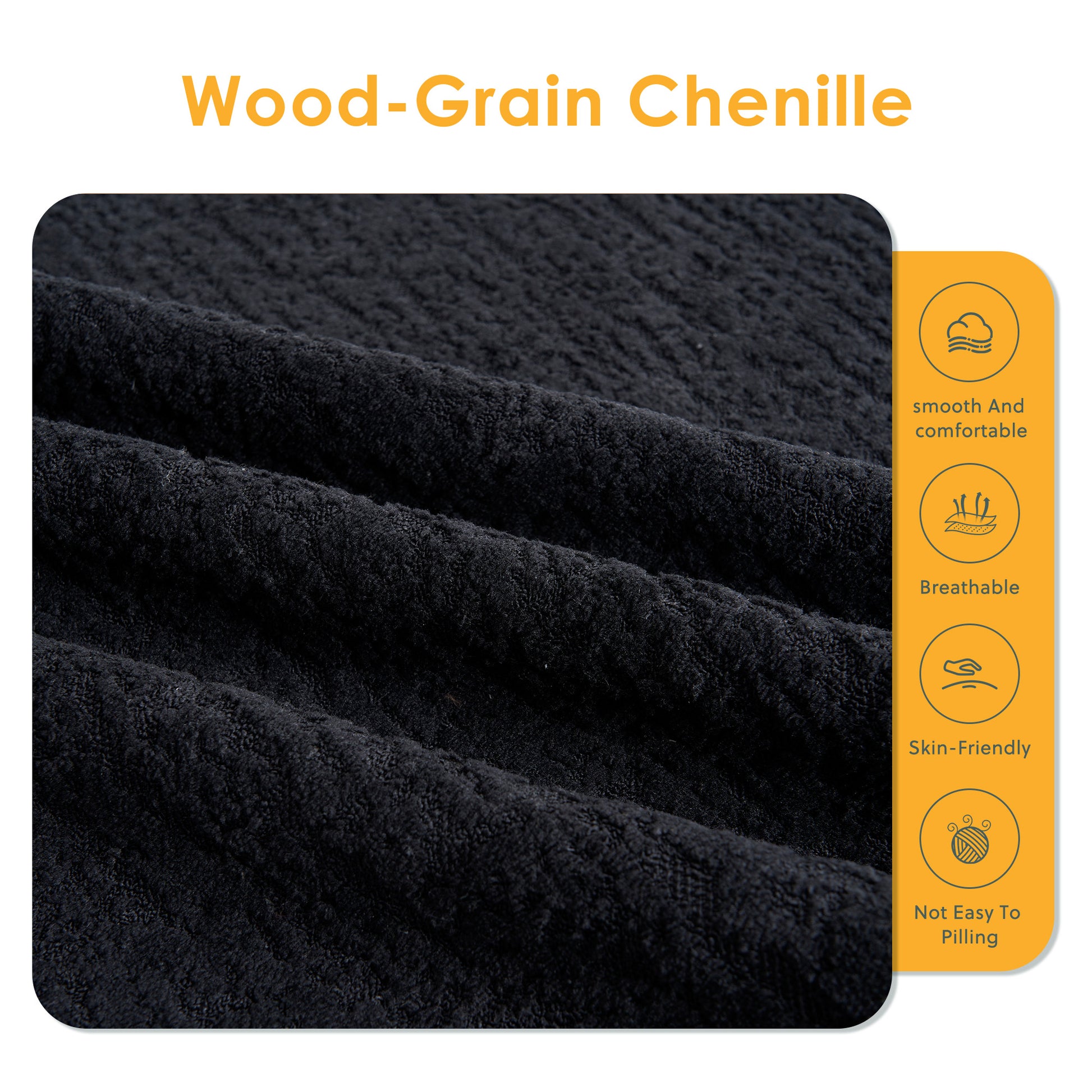 Compression Sponge Sofa Black Curved Modular Sectional, 30D High-Density Chenille Sleeper Couch for Apartment,Living room 110"L image 5
