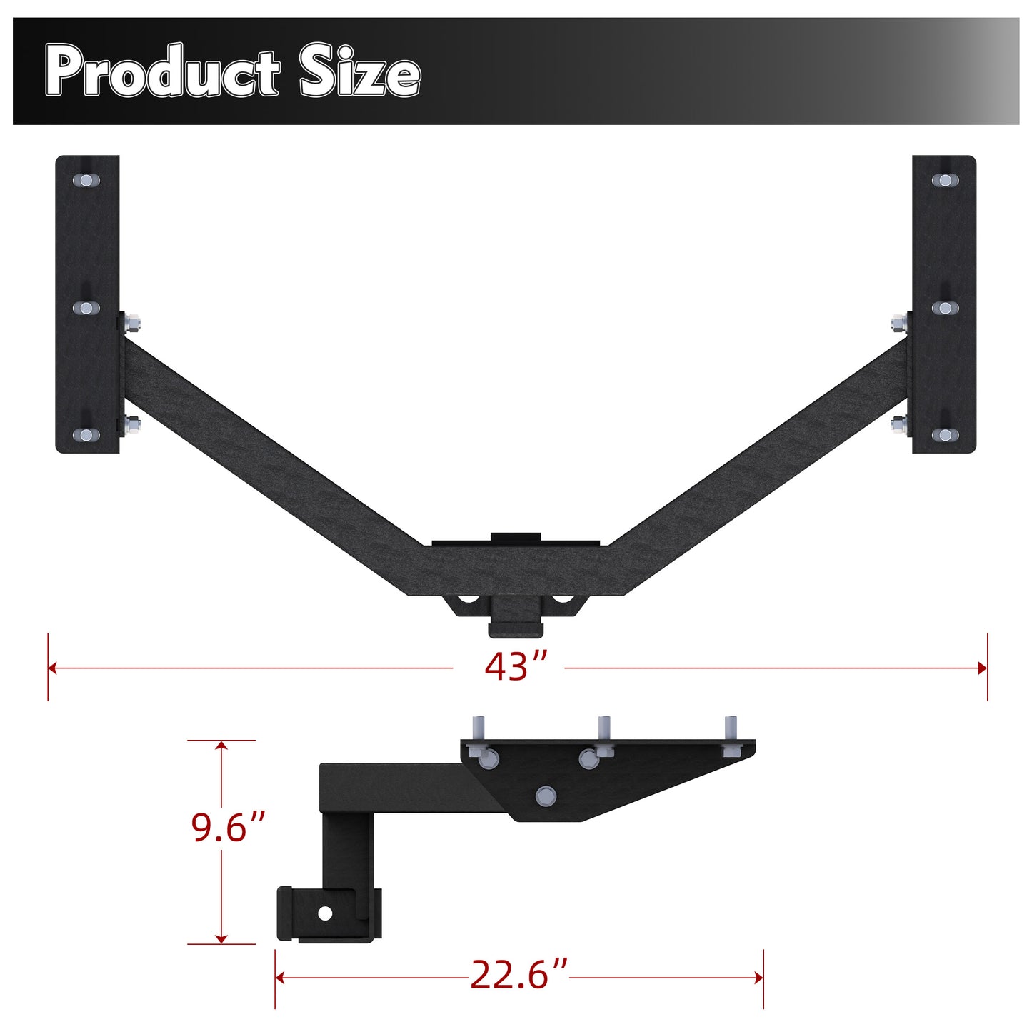 Carbon Steel Class 3 Trailer Hitch, Compatible with Acura MDX 2014-2020, Honda Pilot 2016-2022, Tow Hitch 2-Inch Receiver, Multi-Fit Hitch to Receive Ball Mount, Cargo Carrier, Bike Rack. image 5