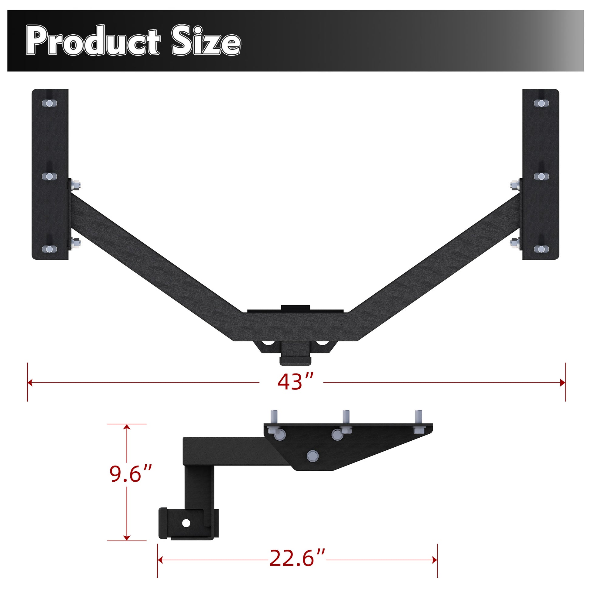 Carbon Steel Class 3 Trailer Hitch, Compatible with Acura MDX 2014-2020, Honda Pilot 2016-2022, Tow Hitch 2-Inch Receiver, Multi-Fit Hitch to Receive Ball Mount, Cargo Carrier, Bike Rack. image 5