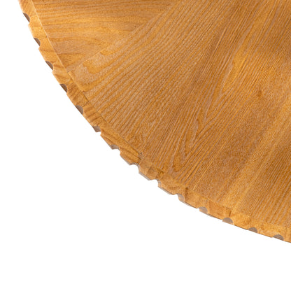 35.4 "Round Retro Coffee Table, Coffee Table Suitable For Coffee and Home Decor, Natural image 11