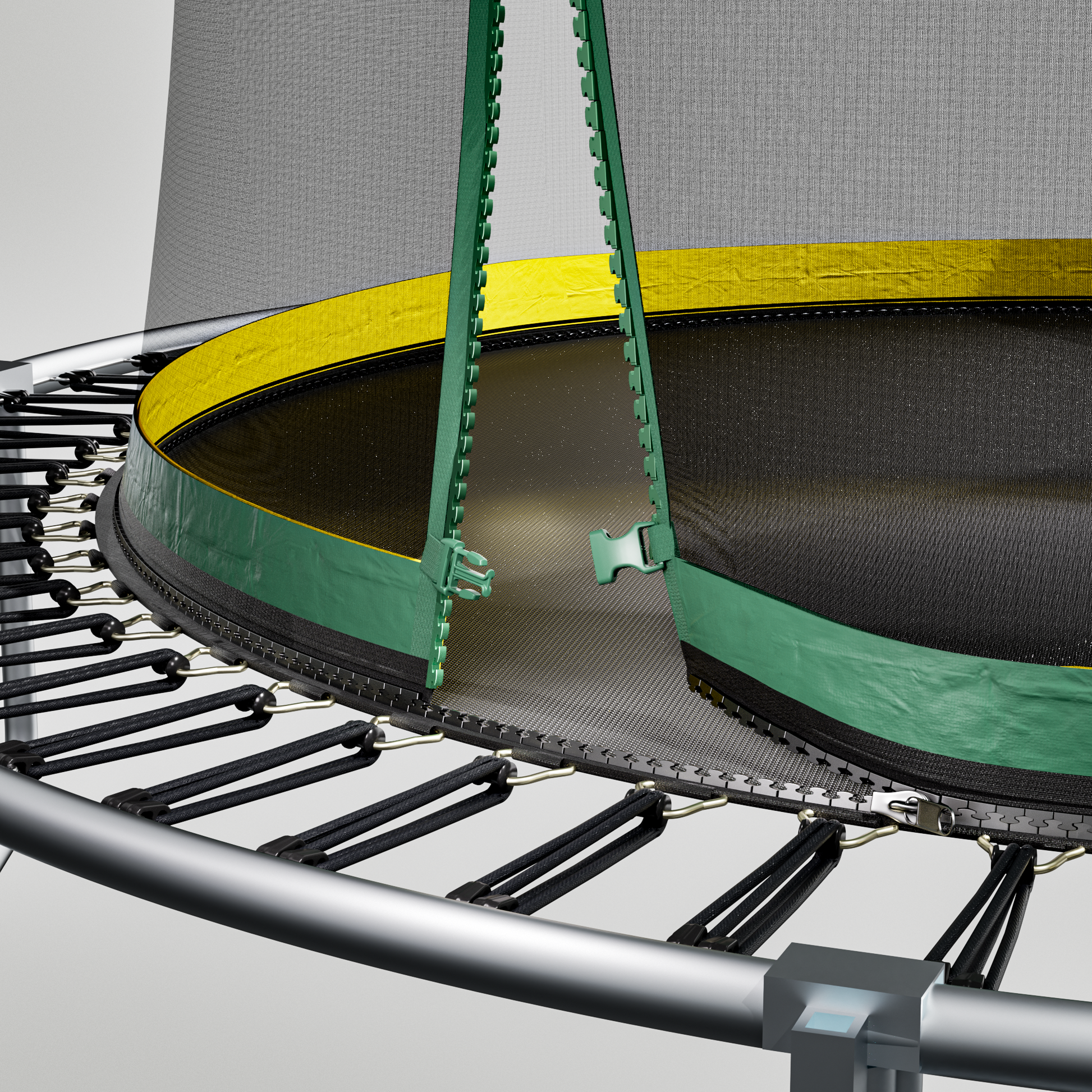 YC 12FT Springfree no Gap Trampoline- Green image 7