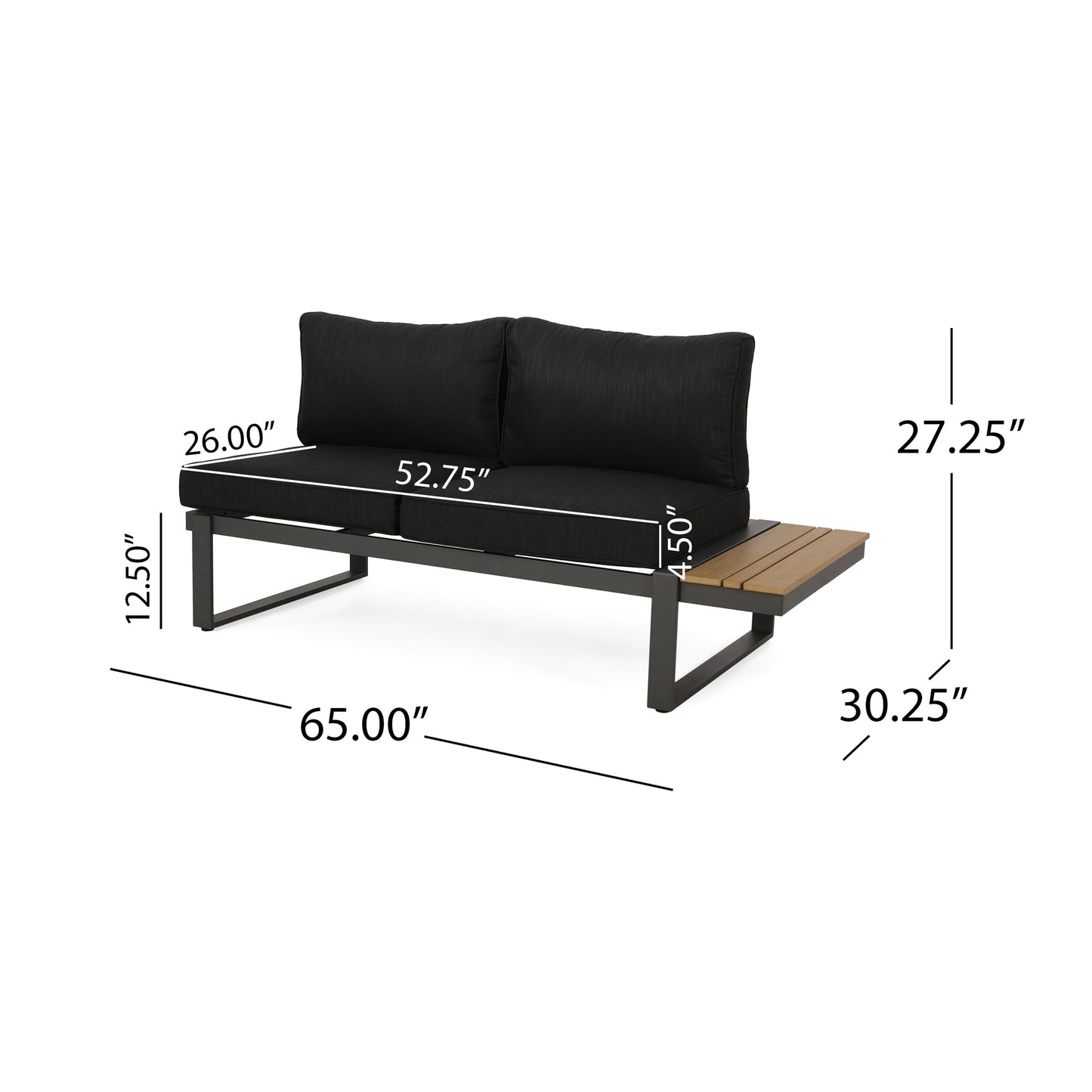 Sterling V-Shaped Outdoor Aluminum 5 Seater Sofa Set with Cushions image 6