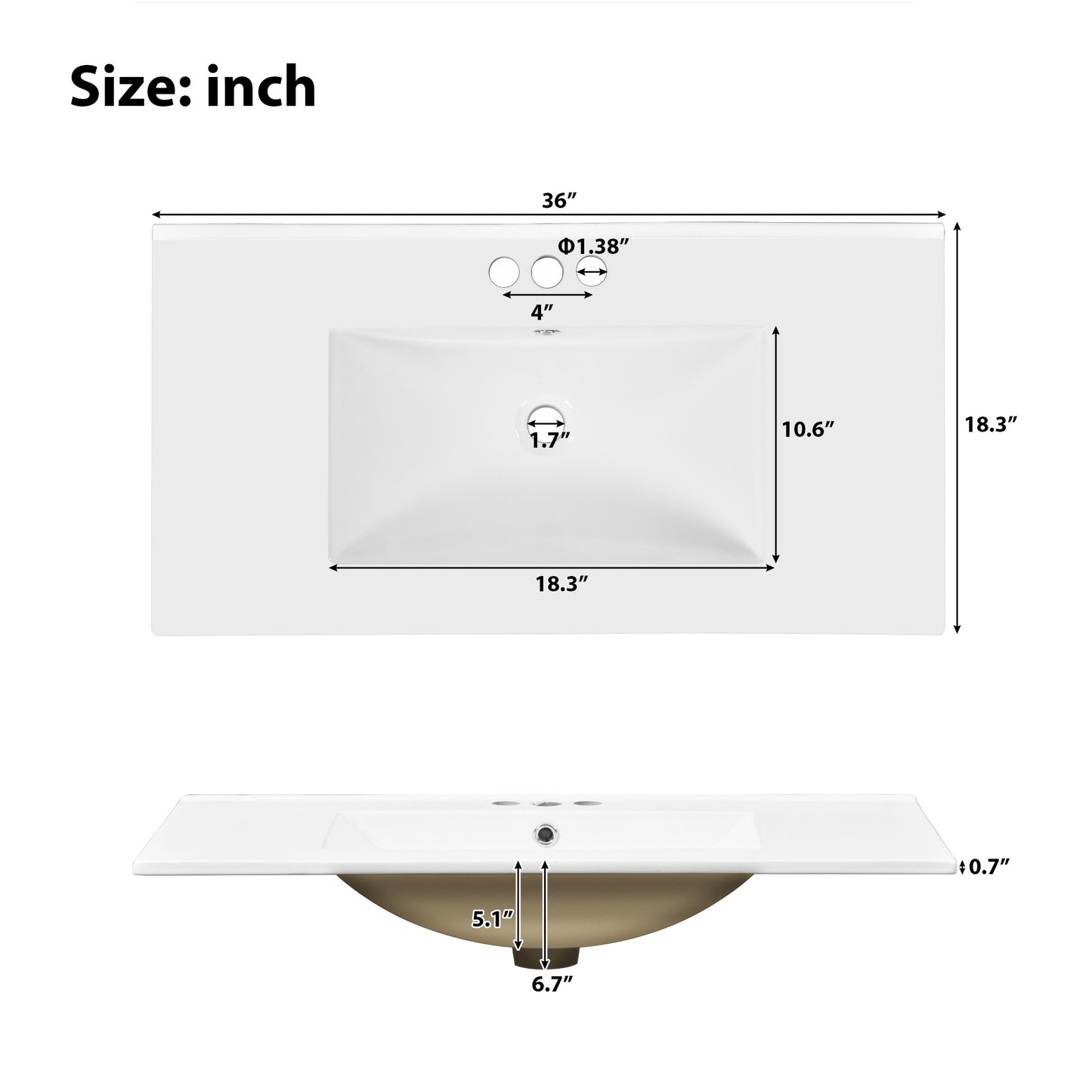 36" Gray Modern Bathroom Vanity with Ceramic Sink, Soft-Close Door, and 4 Storage Drawers,offering a refined look with practical everyday functionality.(Old SKU:N729P253935E) image 10