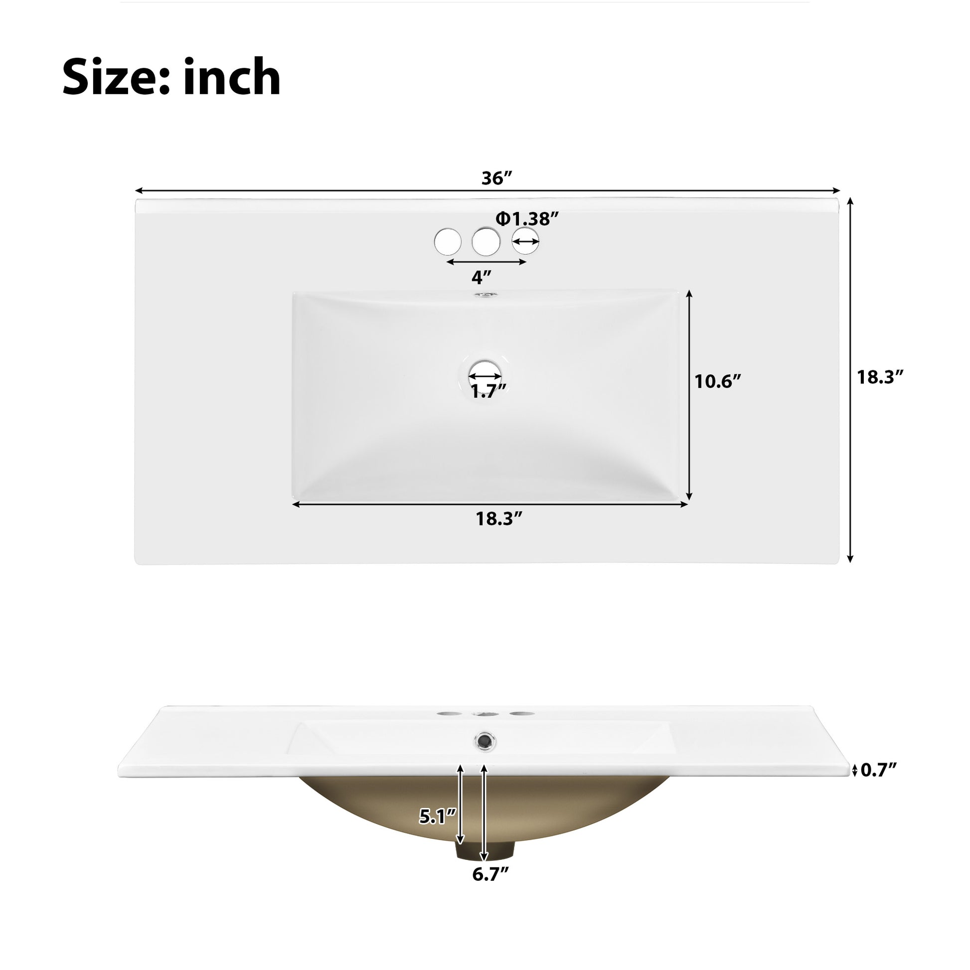 36" Gray Modern Bathroom Vanity with Ceramic Sink, Soft-Close Door, and 4 Storage Drawers,offering a refined look with practical everyday functionality.(Old SKU:N729P253935E) image 10