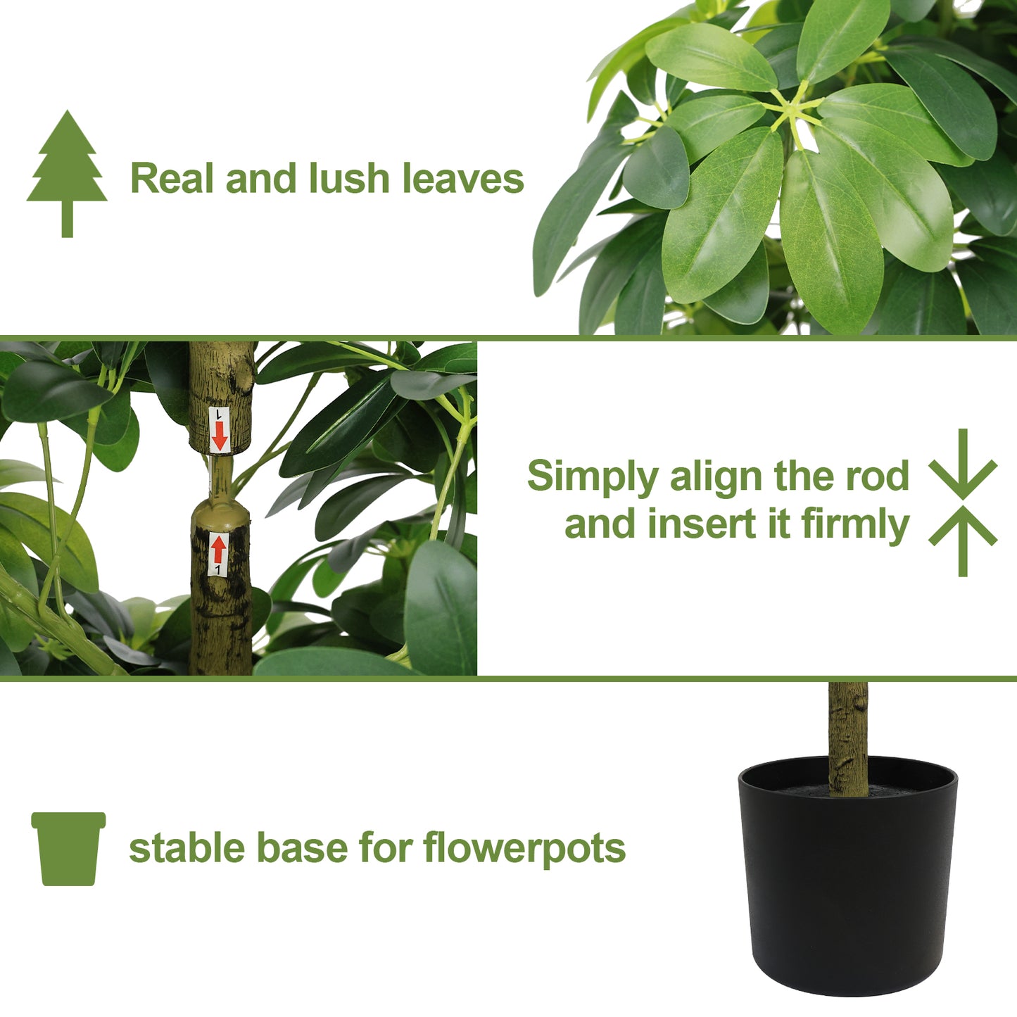 6FT Artificial Tree Realistic Faux Tree, Suitable for Indoor and Outdoor Decoration,1pc/set image 7