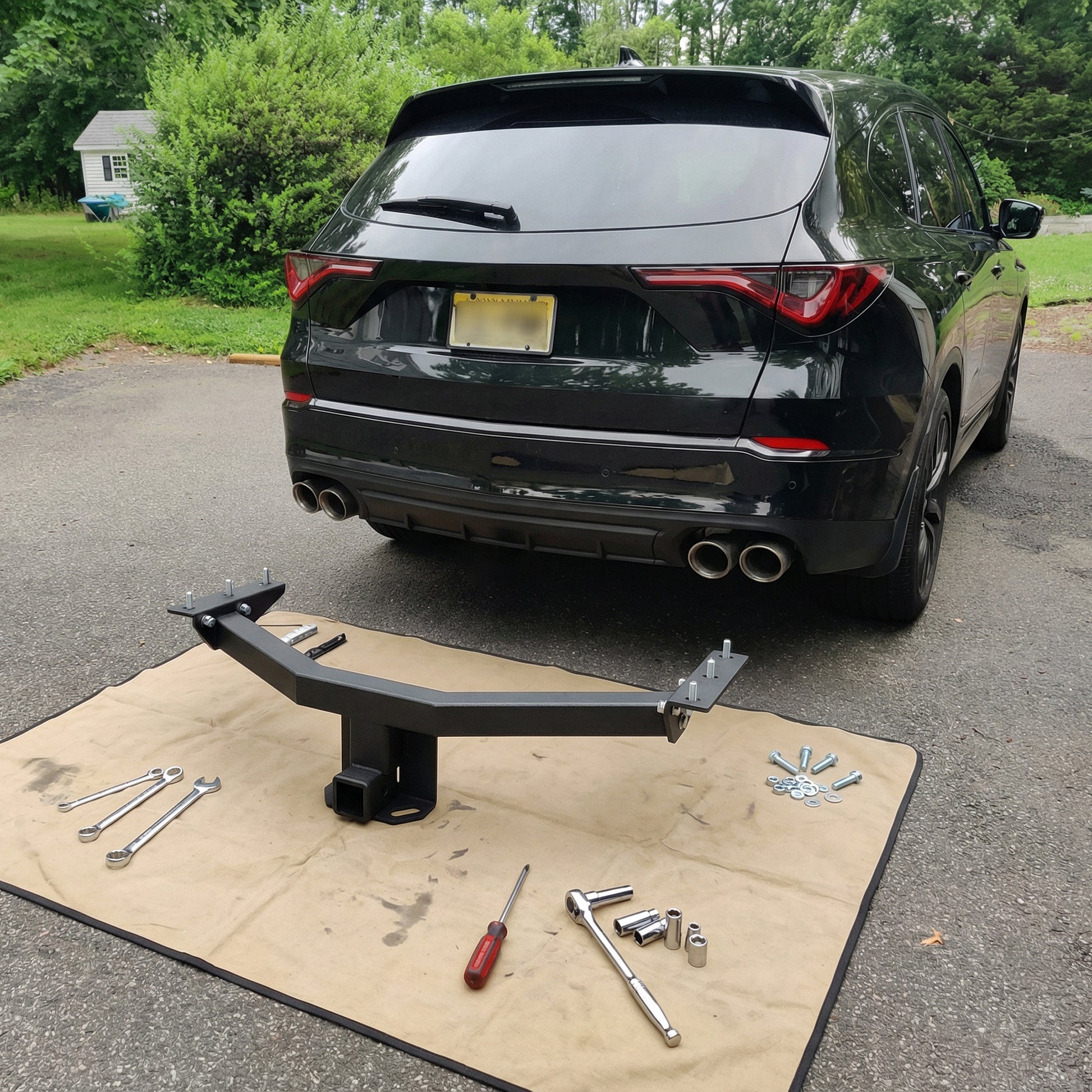 Carbon Steel Class 3 Trailer Hitch, Compatible with Acura MDX 2014-2020, Honda Pilot 2016-2022, Tow Hitch 2-Inch Receiver, Multi-Fit Hitch to Receive Ball Mount, Cargo Carrier, Bike Rack. image 2