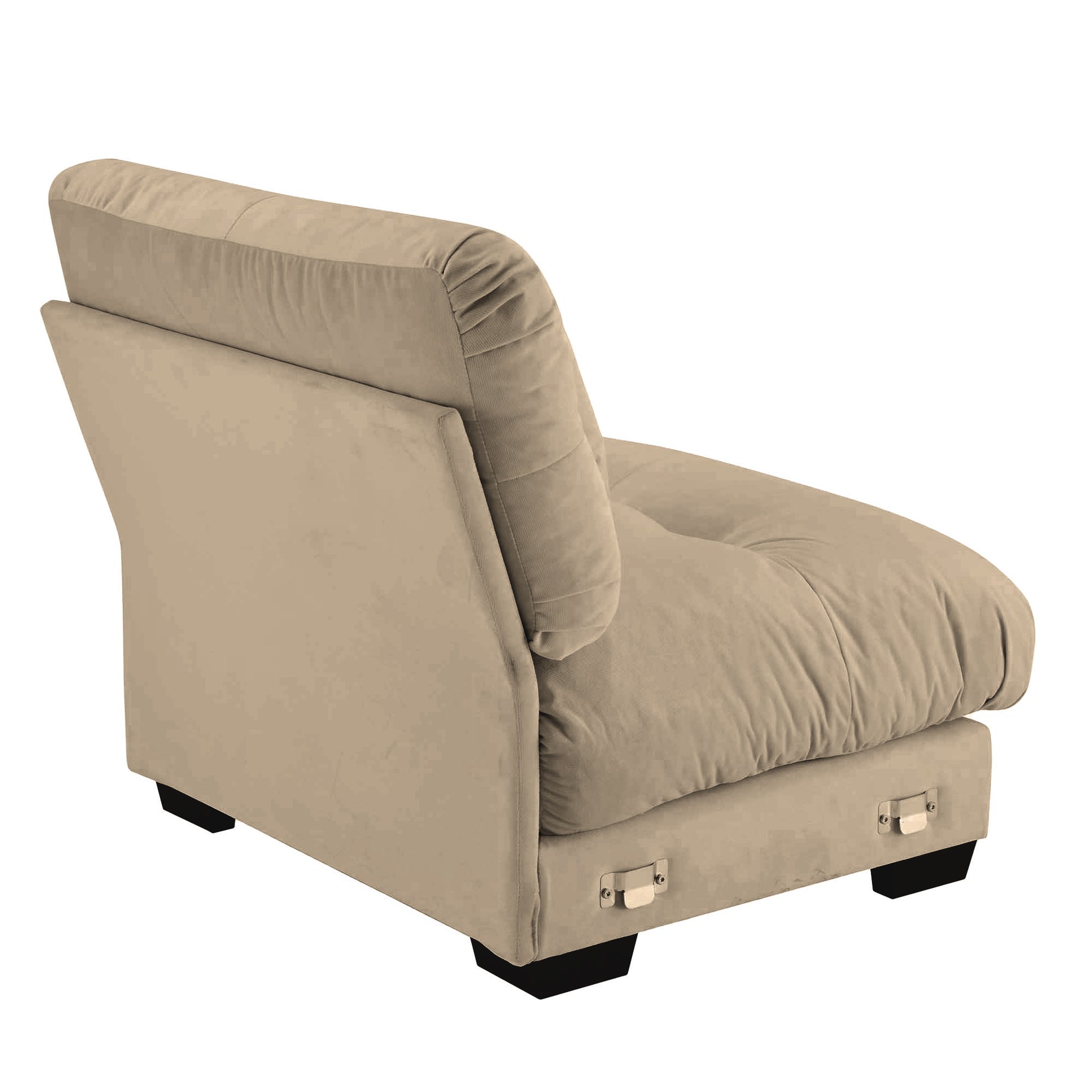 Milano Armless Sofa W/1 pillow - Beige image 3
