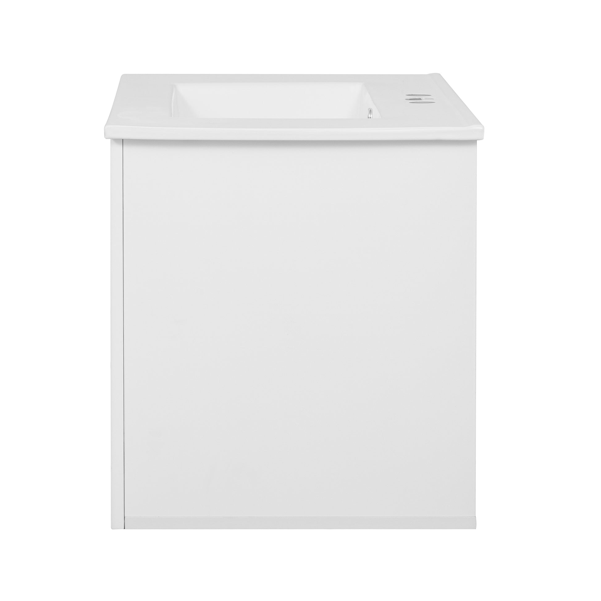 30" Vintage Bathroom Vanity with Ceramic Sink, with 3 Holes Single Ceramic Sink, Bathroom Storage Vanity Cabinet with 2 Soft Closing Doors image 11