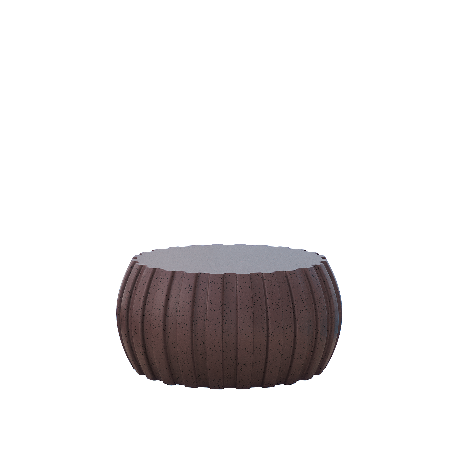 35.43" Modern Waterproof Coffee Table, Durable MgO Cement Design,Indoor & outdoor compatible(Brown) image 8