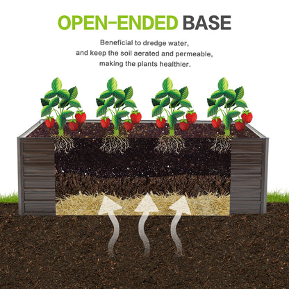 74.6"x35.4"x25" Raised Garden Bed Kit, Metal Elevated Planter Box, Open Drainage Base, 4 Reinforcing Rods, Rustproof Steel with Safety Edging – Easy Assembly for Vegetables, Flowers, Herbs image 4