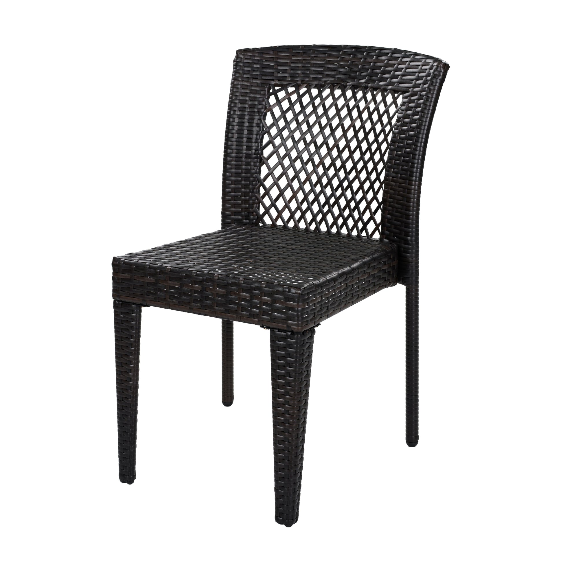 7-Piece Outdoor Dining Set, Acacia Wood Table & 6 Multi-Brown PE Rattan Chairs, Patio Dining Furniture image 10