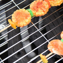 Outsunny 21" Portable Charcoal Grill with Wheels and Bottom Shelf, BBQ Smoker with Adjustable Vents on Lid for Picnic Camping Backyard Cooking, Black