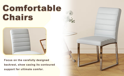 2-Pack - Premium PU office/dining chairs with high-density foam, sturdy iron legs (electroplate/spray paint), multiple colors. Easy assembly image 9