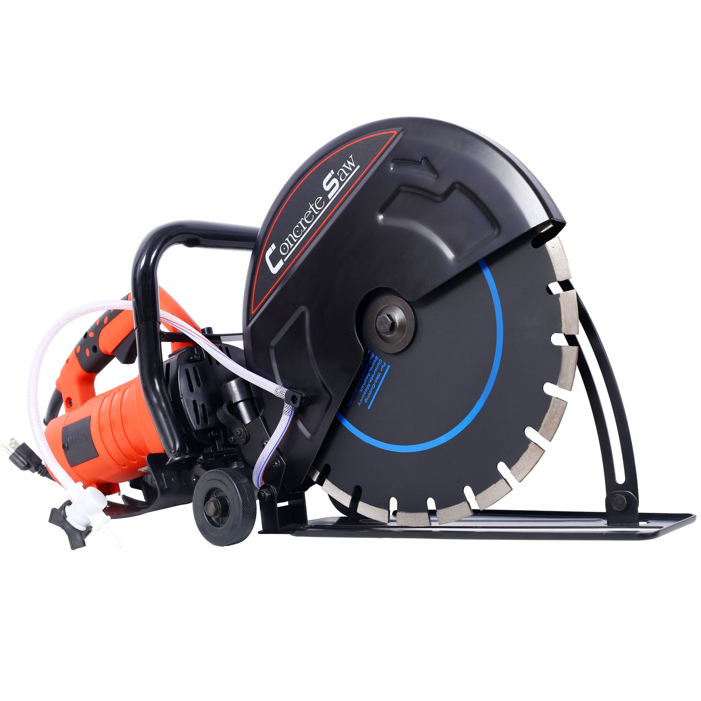 Electric 14" Cut Off Saw Wet/Dry Concrete Saw Cutter Guide Roller with Water Line Attachment image 4