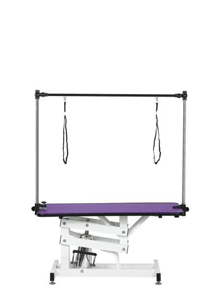 42.5INCH HYDRAULIC PET GROOMING TABLE WITH "H" ARM PURPLE image 6