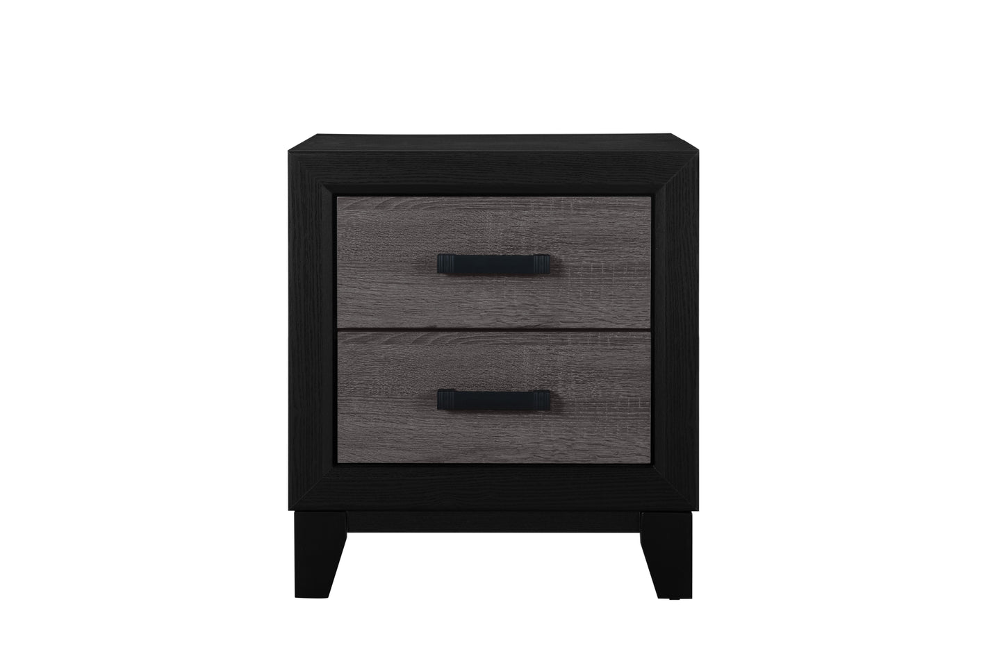 SOLUTO GREY AND BLACK NIGHTSTAND image 1