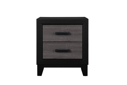 SOLUTO GREY AND BLACK NIGHTSTAND image 1