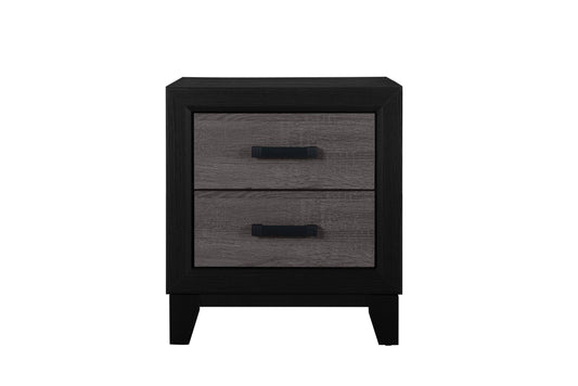 SOLUTO GREY AND BLACK NIGHTSTAND image 1