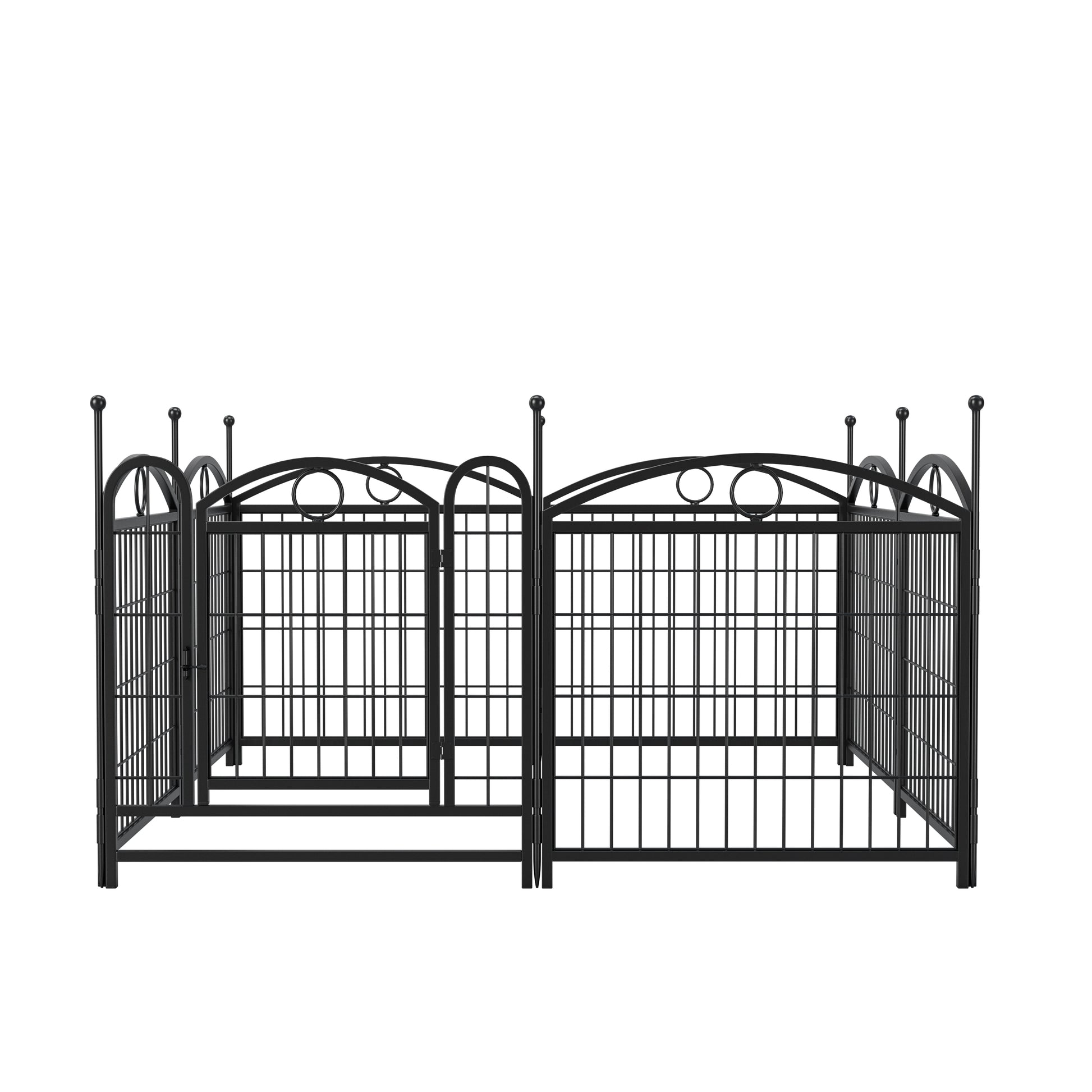Dog Playpen Indoor 24 inch 8 Panels Metal Dog Pen Pet Dog Fence Outdoor Exercise Pen with Doors, Heavy Duty Dog Fence Puppy Pen for Large Medium Small Dogs Indoor Outdoor Foldable Pet Exercise Pen image 10