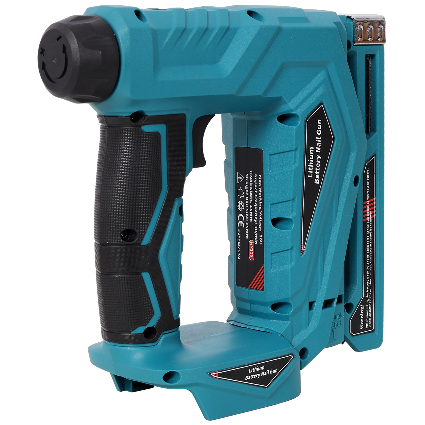 2-in-1 Cordless Brad Nailer & Narrow Crown Stapler, Compatible with Makita 20V MAX Battery, Battery Powered Nail Gun with Safety Lock, Professional Woodworking DIY Fastening Tool, Tool Only image 11
