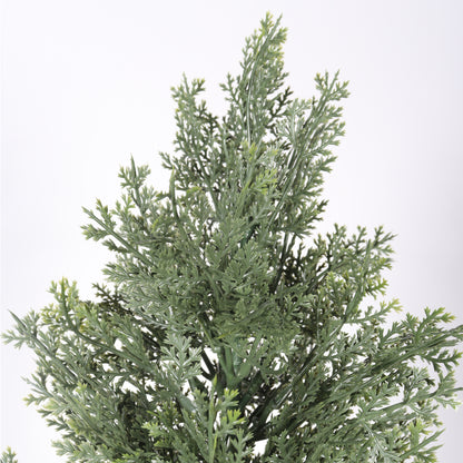 5FT Artificial Cypress Tree in Black Plastic Pot UV Resistant, Realistic Indoor Outdoor Fake Topiary Plant, Garden or Entryway Decoration, 1pc/set image 9