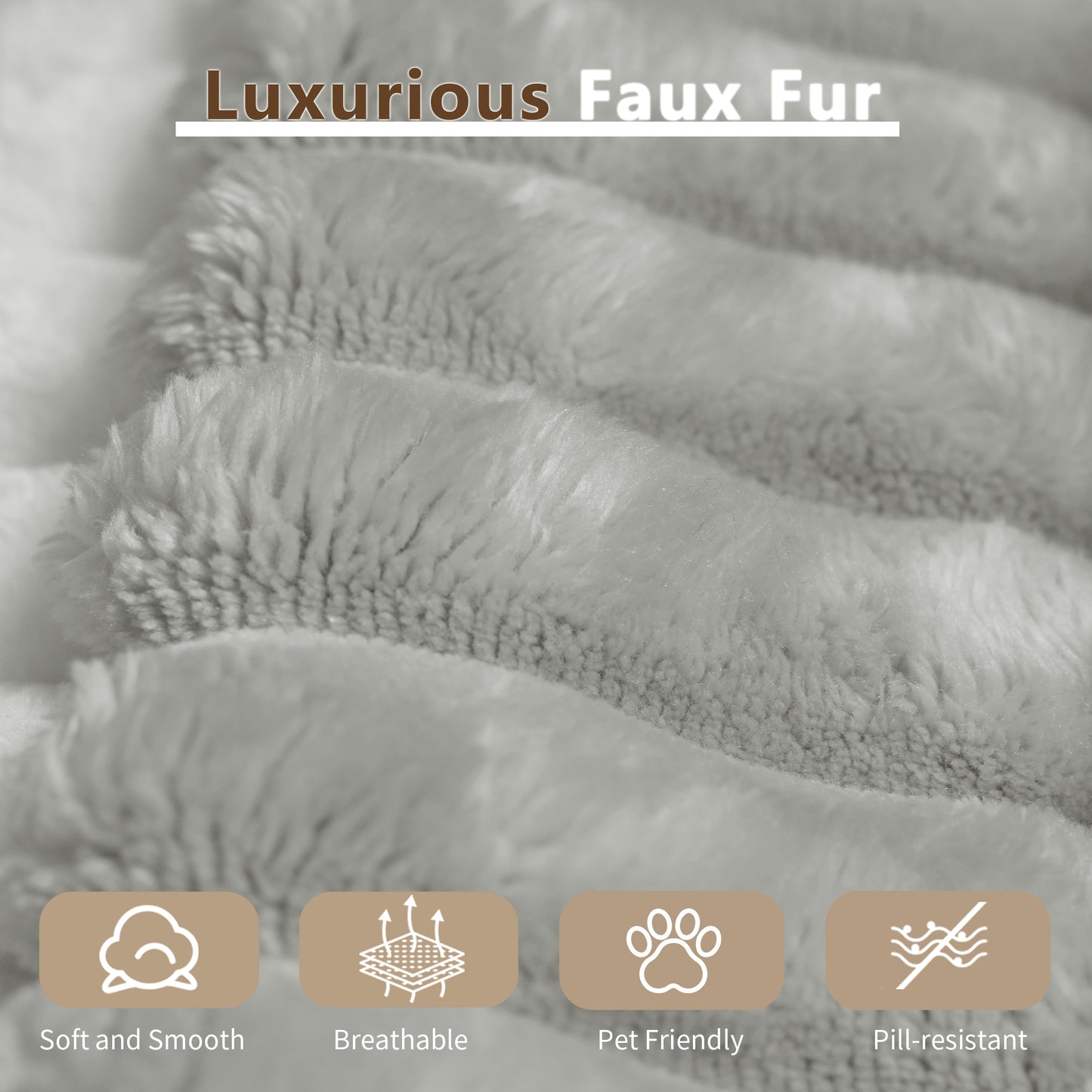 Chaise Lounge Chair Indoor, Oversized Upholstered Sofa Bed, Sleeper Couch Reading Chairs Fluffy Plush Faux Fur Cloud Sofas Couches for Living Room,Grey image 5