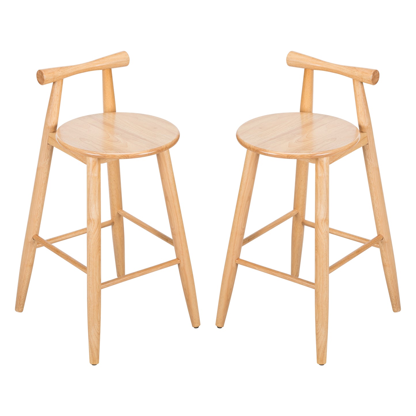 Grove Indoor Rubberwood Barstool, Natural Finished, Set of 2 image 2