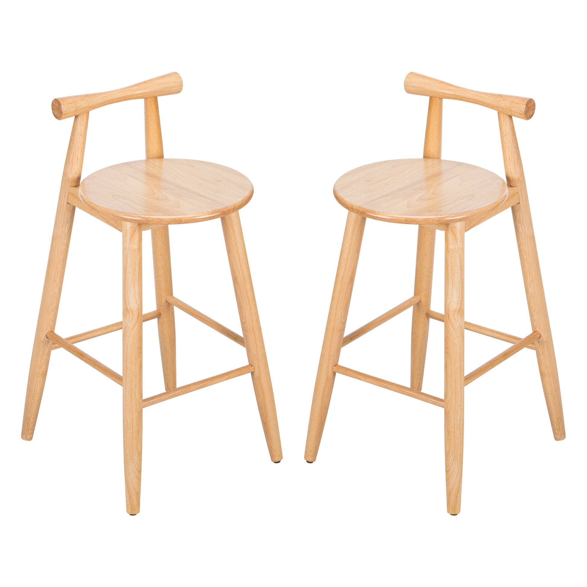 Grove Indoor Rubberwood Barstool, Natural Finished, Set of 2 image 2