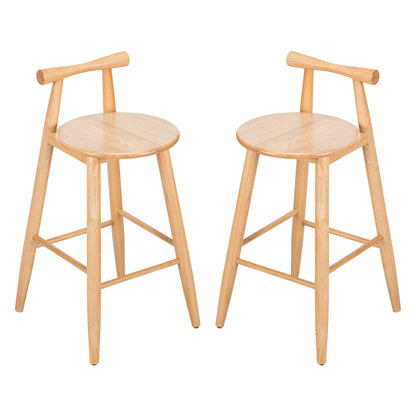 Grove Indoor Rubberwood Barstool, Natural Finished, Set of 2 image 2