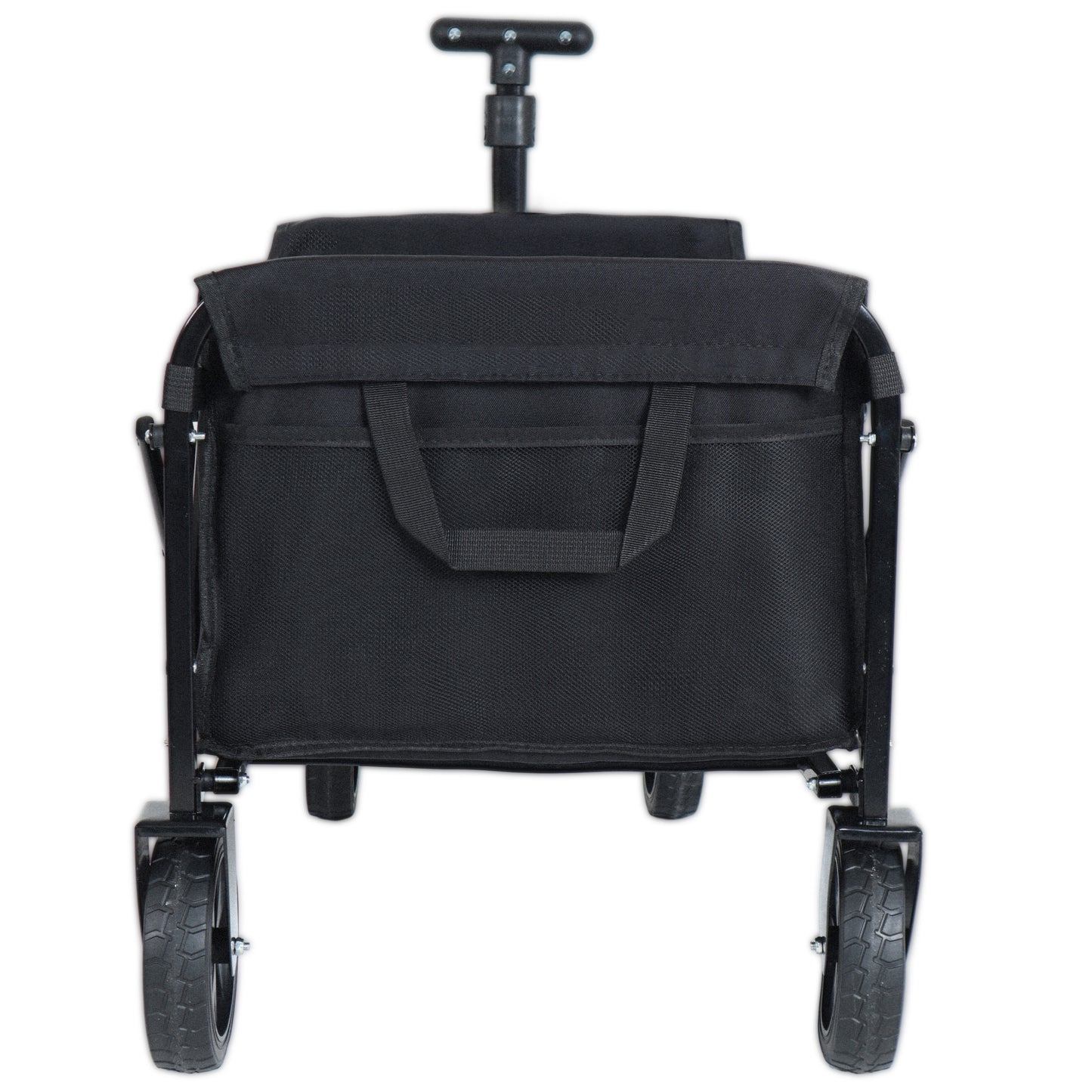 Expandable Dual-Layer Utility Wagon with 100% Extra Space - 225lbs Grocery Cart for Camping, Shopping, Sports, Gardening, Fishing, Black image 7