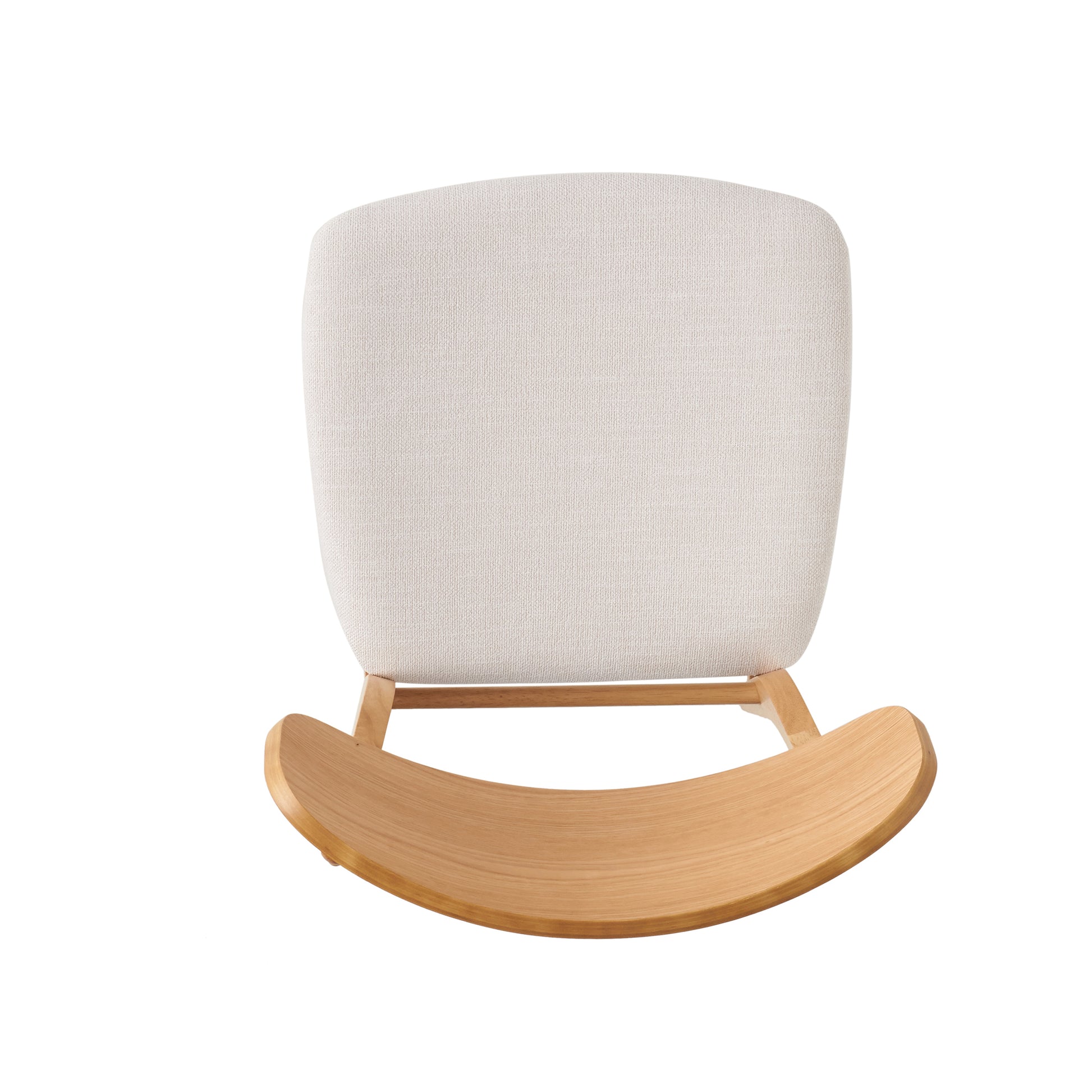 [Video] Set of 2 Dining Chairs - Fabric Cushioned Seat, Solid Rubberwood Legs, Light Beige (same sku: 58925.00LBE) image 8