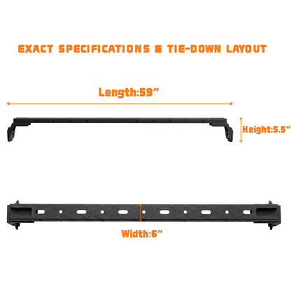 2PCS 400 LBS Roof Rack Cross Bars Compatible For 2007-2026 Jeep Wrangler JK JKU / JL JLU Unlimited & Gladiator JT Hardtop, Roof Rail Crossbars Cargo Carrier Rooftop Luggage image 3
