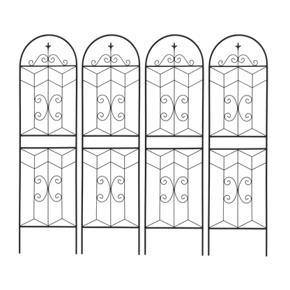 4 Pack Metal Garden Trellis 71" x 19.7" Rustproof Trellis for Climbing Plants Outdoor Flower Support Black image 3