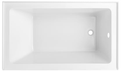 54" x 32" Alcove Bathtub – Acrylic Soaking Tub with Integral Apron, Right Drain, Three-Wall Installation, Modern Bathroom Tub image 6