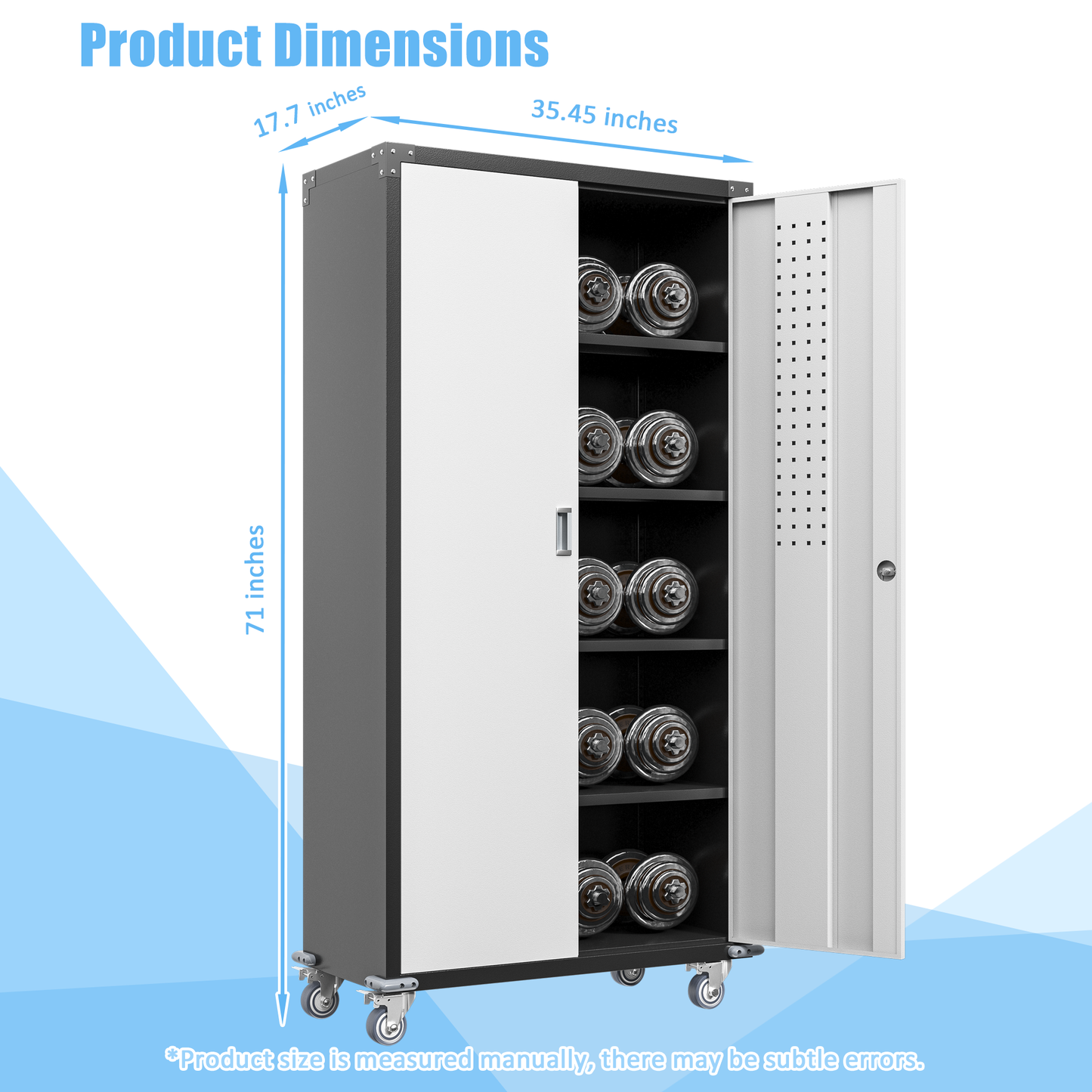 Garage Storage Cabinets with Locking Doors and 4 Adjustable Shelves image 3