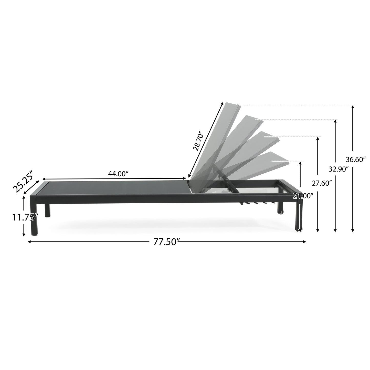 CAPE CORAL KD CHAISE LOUNGE BLK(MP2)(SET OF 2) image 4