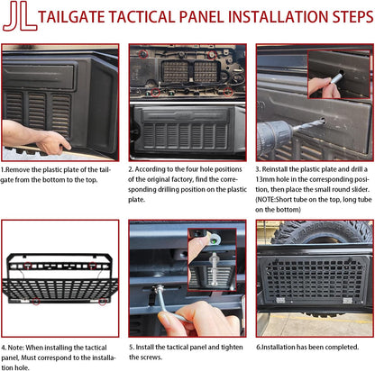 Tailgate Table Foldable Rear Cargo Shelf Compatible with Jeep Wrangler 2007-2017 JK JKU & 2018-2026 JL JLU (Not Fit JK Models with Stock Subwoofer) image 9