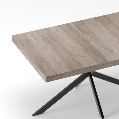 55.11"-70.86"Retro Rectangular Stretch Dining Table, Grey Carole Top With Same Color Embossed Center Plate,With Storage Box,Suitable for dining rooms, kitchens, and living rooms,Grey image 9