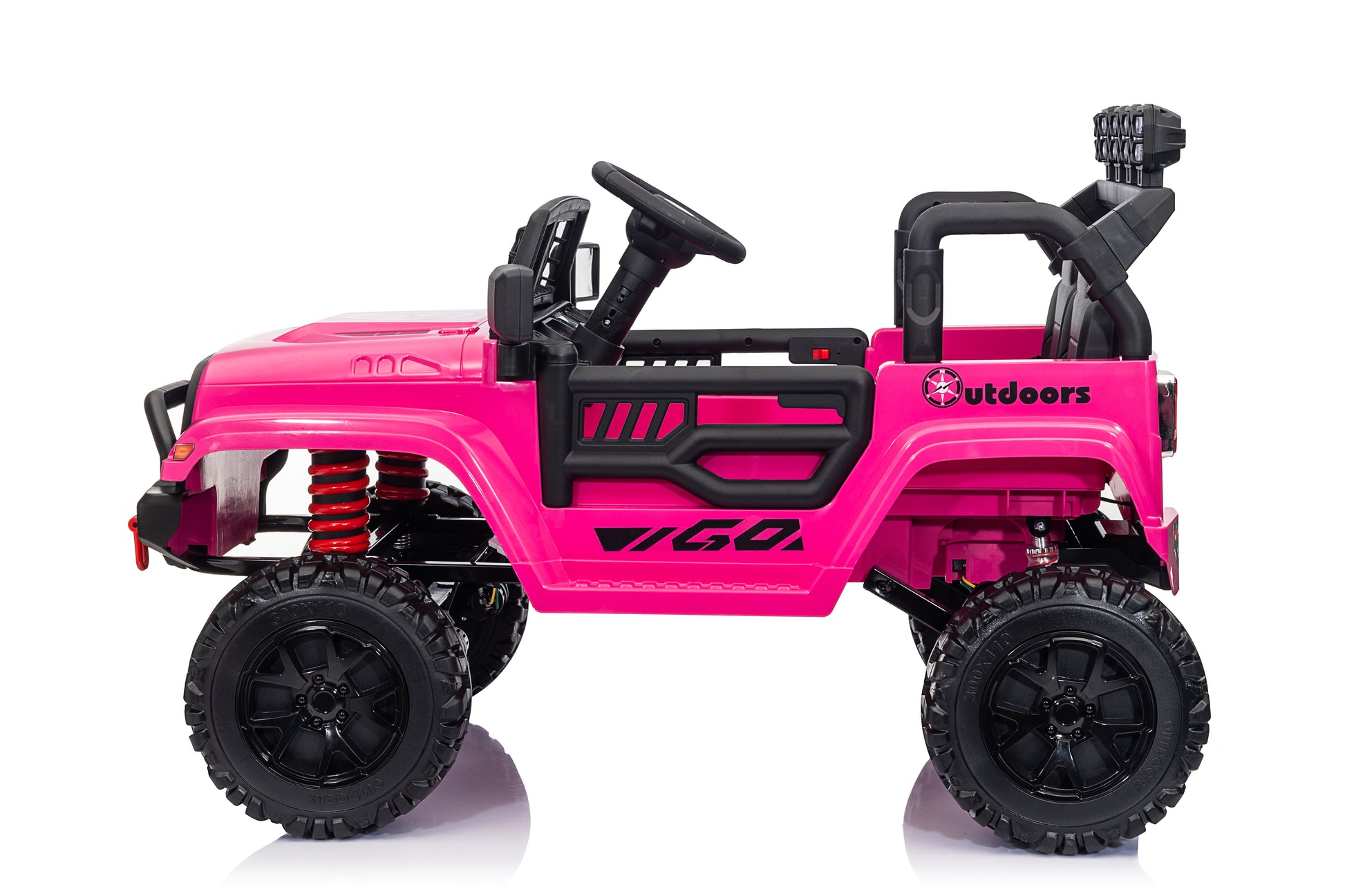 24V7Ah 2 Seater Ride on Jeep, Motor: 4WD × 550, 4-EVA Wheel Ride on Toys for Big Kids with Remote Control, LED Lights & Music, Suspension Spring - Ages 3+ image 5